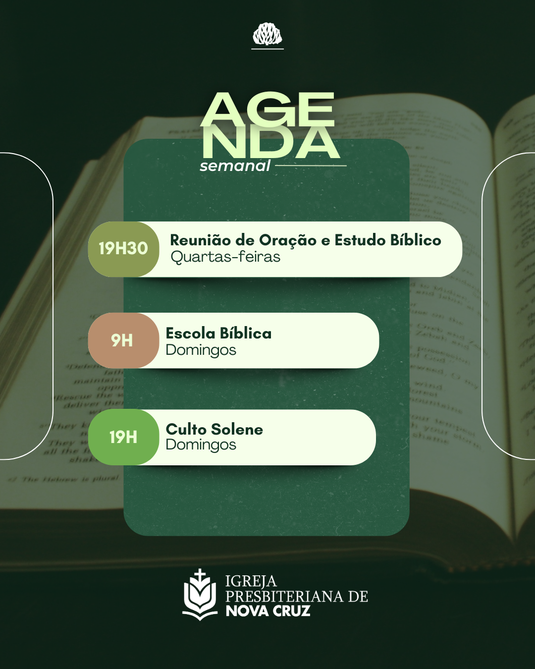 Nossa Agenda Semanal